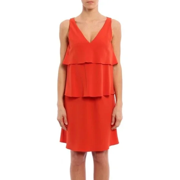 moschino orange dress Moschino Couture Jersey Midi Dress
